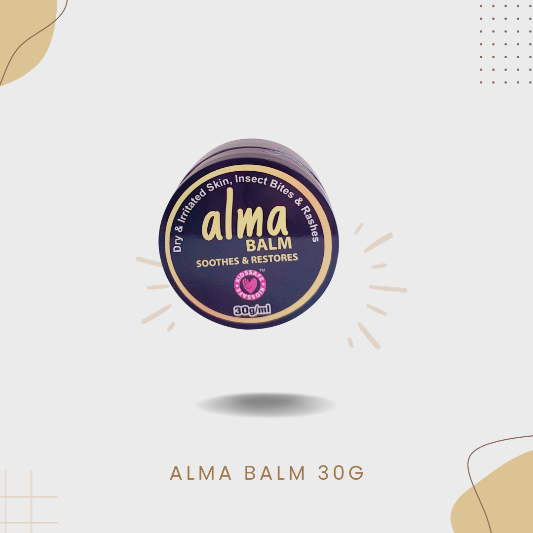 Eczema Relief Alma Balm 30g suits babies and up! For diaper rash, drool rash, eczema, insect bites